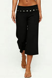 Decorative Button Pants
