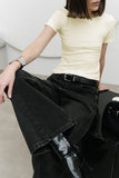 Short Sleeve Crew Neck Crop T-Shirt