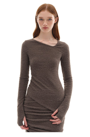 Draped Detail Sweater Top