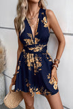 Floral V-Neck Romper