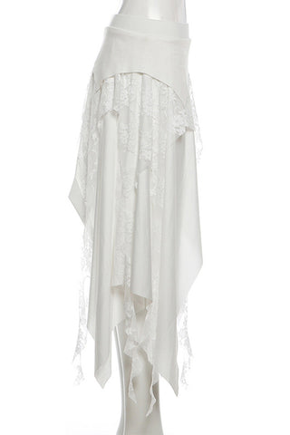 Asymmetrical Draped Midi Skirt