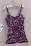 Sequin Scoop Neck Sleeveless Cami