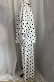 Polka Dot Button-Up Wide Leg Pants Set