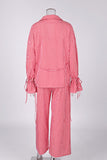 Plaid Long Sleeve Button-Front Pajama Set