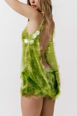 Sequin Halter Sleeveless Mini Dress