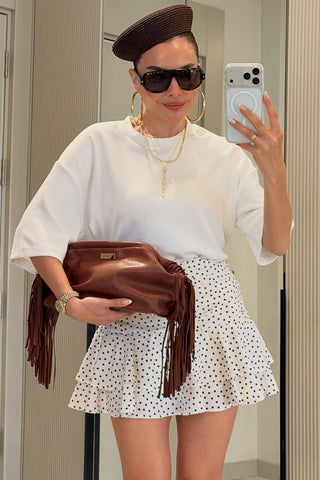 Scalloped Heart Cutout Back T-Shirt