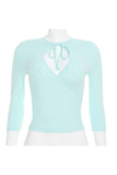 Tie-Neck Wrap Front Crop Top