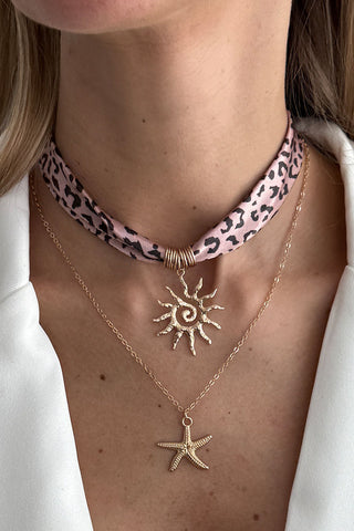 Animal Print Scarf Necklace