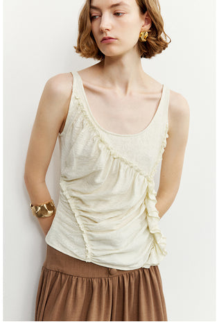 Ruffled Ruched Tank Top