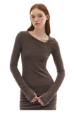 Draped Detail Sweater Top