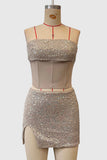 Sparkling Two-Piece Skirt Set