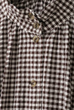Plaid Mock Neck Drawstring Jacket