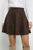 High-Waist A-Line Flare Mini Skirt