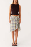 Striped Midi Wrap Skirt