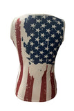 Button-Front Printed Tank Top