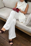 Draped High-Neck Pants Set