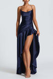 Ruffle High-Low Spaghetti Strap Casual Dress