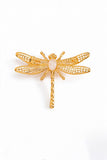 Dragonfly and Floral Lapel Pin