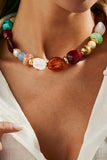 Mixed-Shape Beaded Collar Necklace
