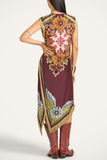 Fringe-Trim Floral Shift Dress