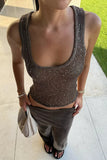 Sequin Bodycon Tank Top