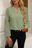 V-Neck Long Sleeve Blouse