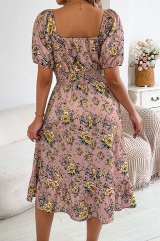 Off-Shoulder Floral Casual Dress