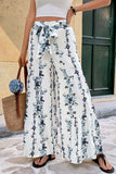 High-Waist Floral Wide-Leg Pants