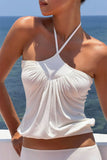 Halter Neck Ruched Tank Top