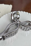 Metallic Bow Star Rectangle Hair Clip