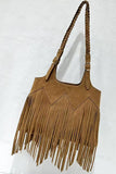 Braid-Handle Fringe Tote