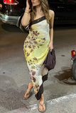 Asymmetric Hem Slip Dress