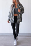 Camouflage Print Button-Front Jacket