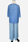 Striped Wide-Leg Pants Set