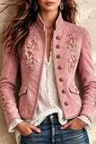 Vintage Floral Detail Military Jacket