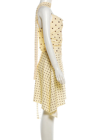 Polka Dot Asymmetrical Vacation Dress