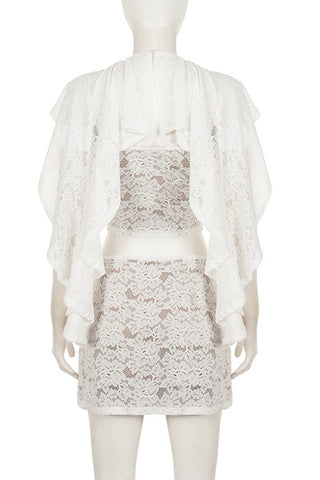 Elegant Lace Skirt Set