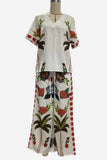 Floral-Printed Pants Set
