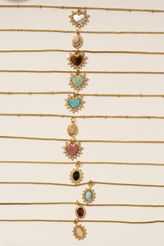 Tone Heart Pendant Necklace