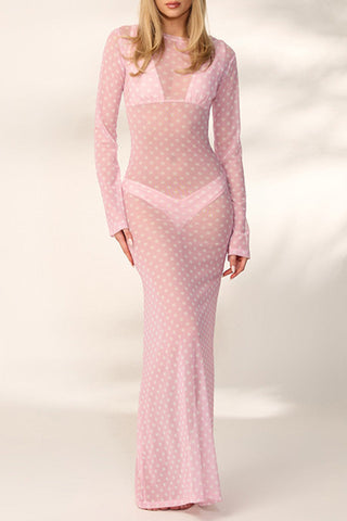 Polka Dot Long Sleeve Dress
