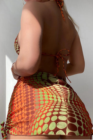 Triangle Bikini Set with Cover-Up Skirt
