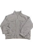 Plaid Mock Neck Zip-Up Jacket