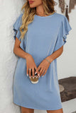 Flutter-Sleeve Casual Dress