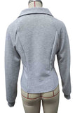 Zip-Front Collared Fitted Jacket