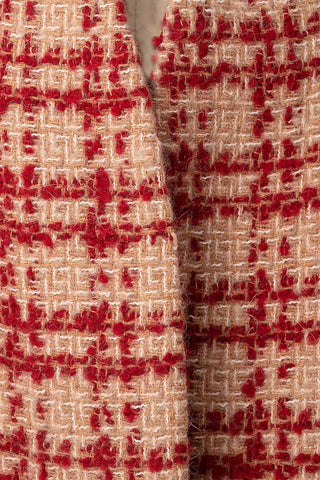 Plaid Tie-Waist Long Sleeve Coat