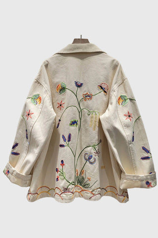 Floral Accent Pocket Jacket