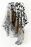 Animal Print Asymmetric Scarf