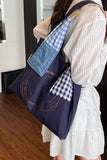 Patchwork Plaid Tote Bag