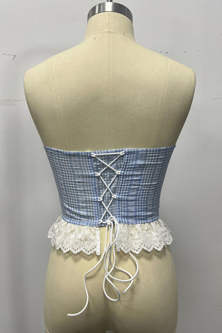 Strapless Peplum Detail Camisole