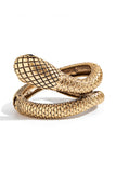 Textured Snake Wrap Cuff Bracelet